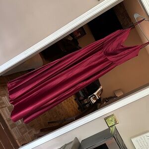 B Darlin Deep Red Maxi Dress